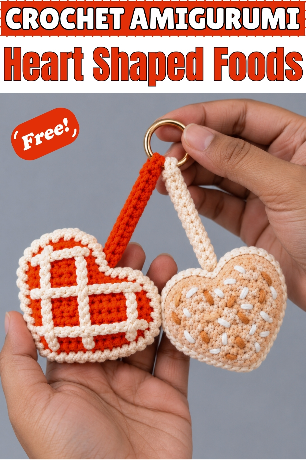 CROCHET AMIGURUMI Heart Shaped Foods