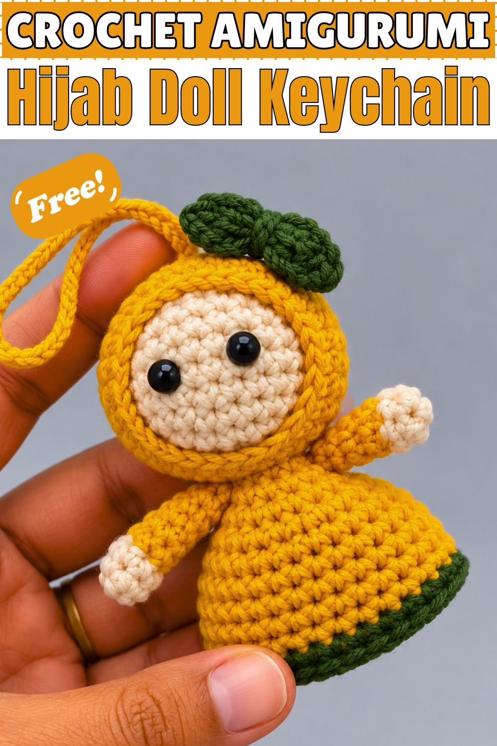 CROCHET AMIGURUMI Hijab Doll Keychain