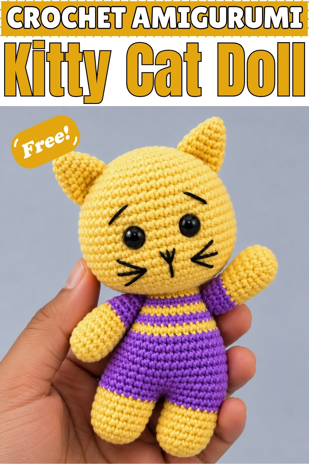 CROCHET AMIGURUMI Kitty Cat Doll