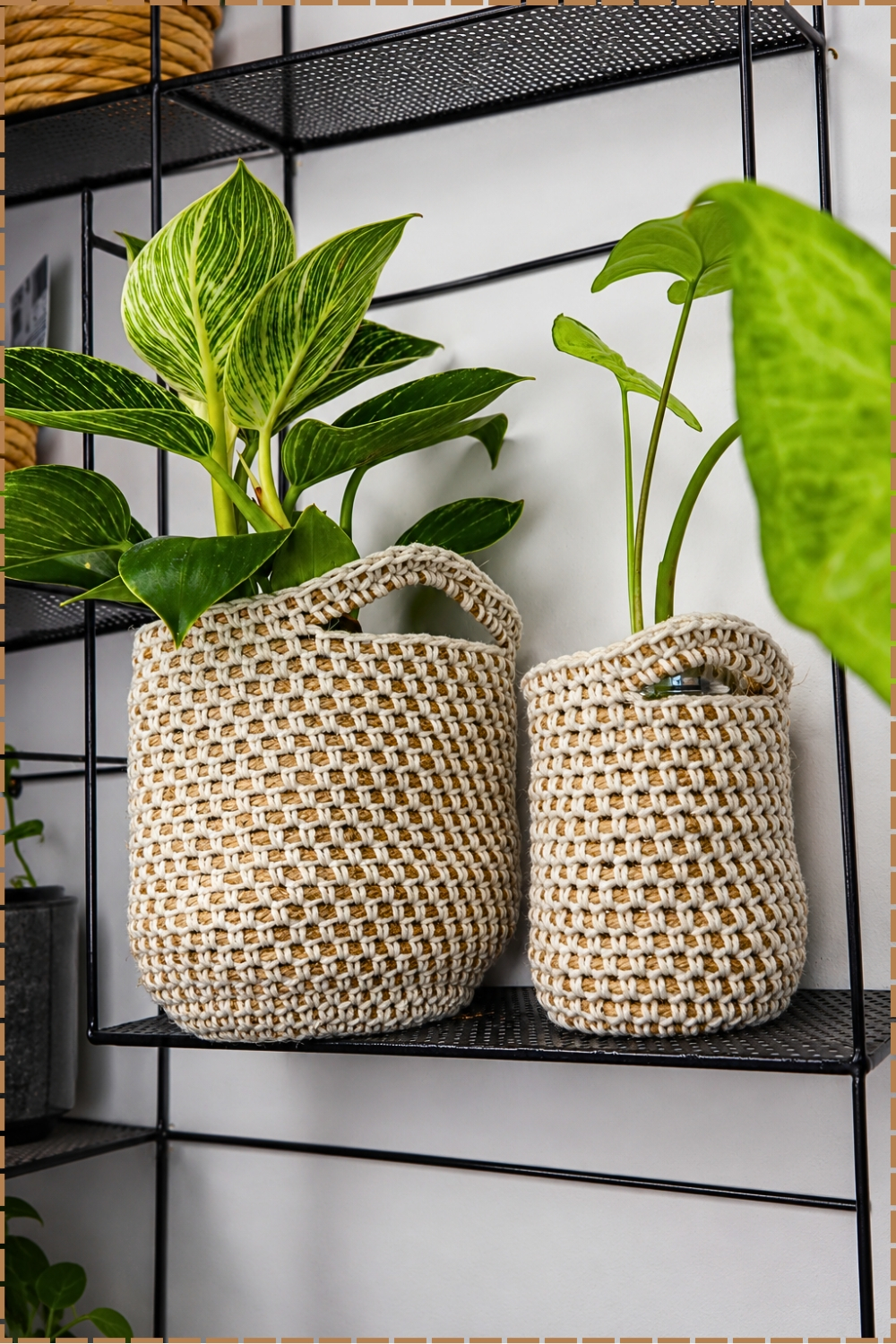 Chunky Upright Crochet Jute Basket