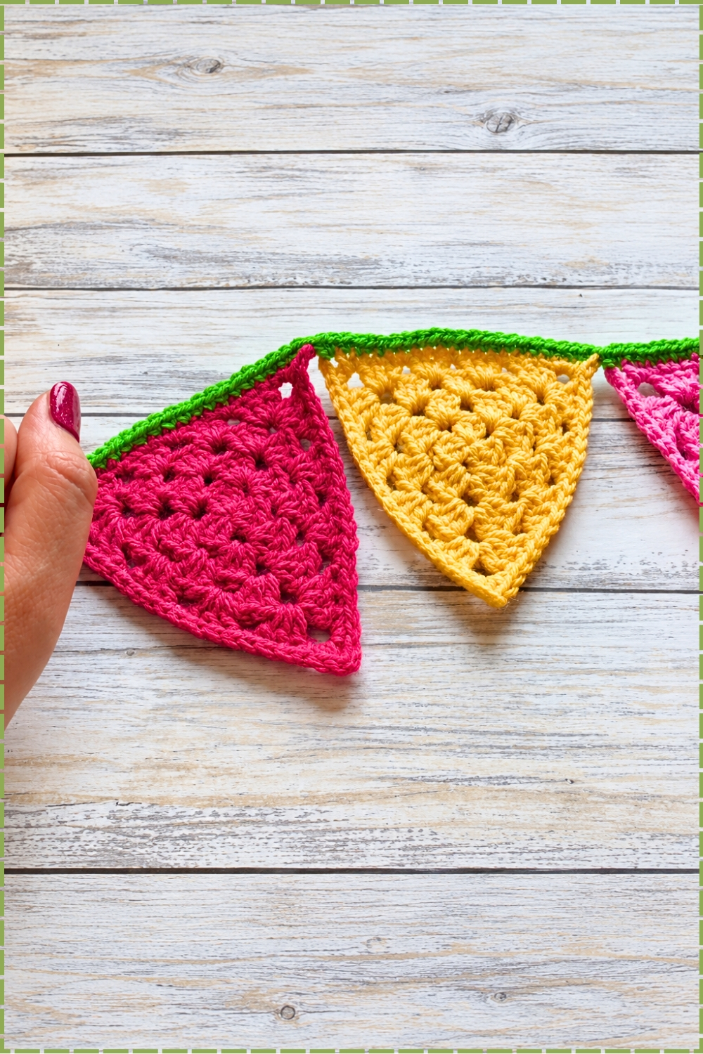 Colorful Crochet Granny Stitch Bunting