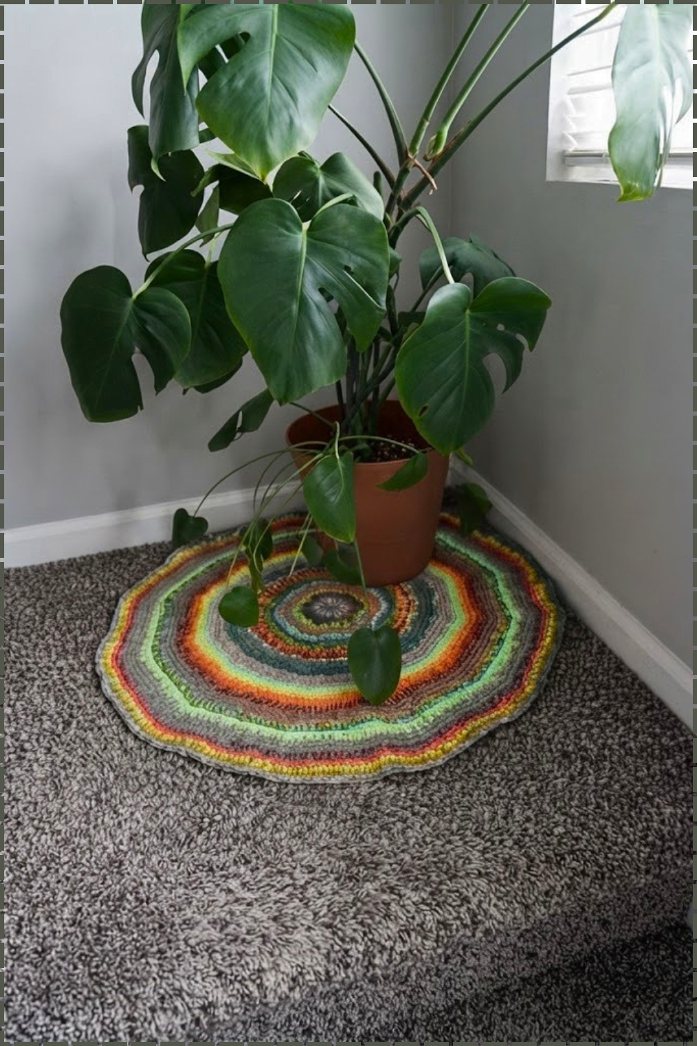 Colorful Crochet Scrappy Rug Tutorial and Pattern