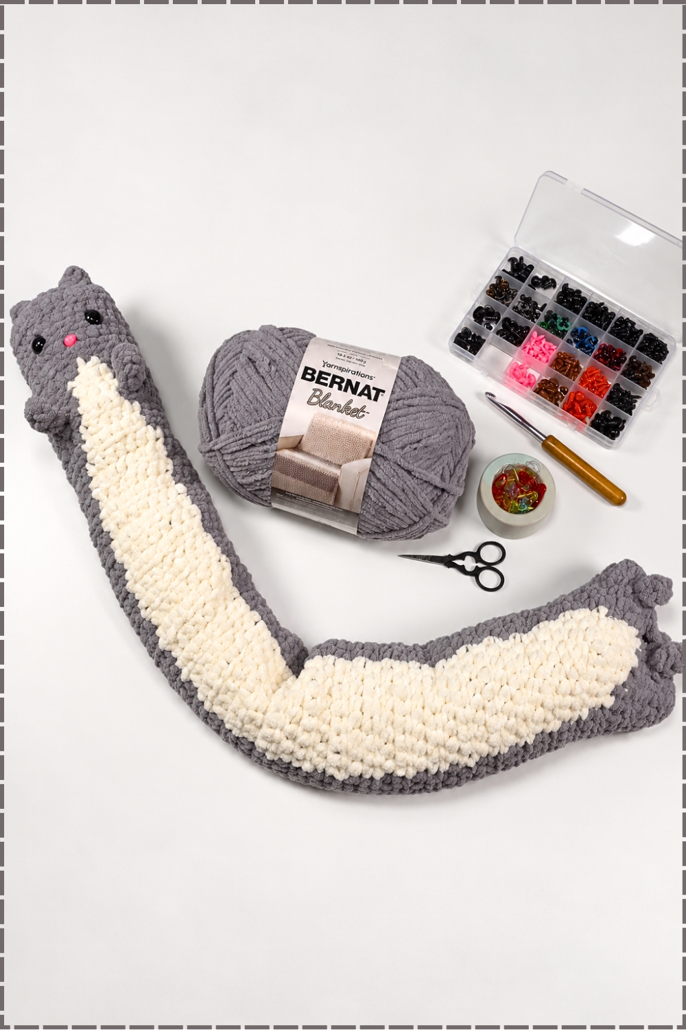 Cozy Crochet Long Cat Door Draft Stopper Pattern