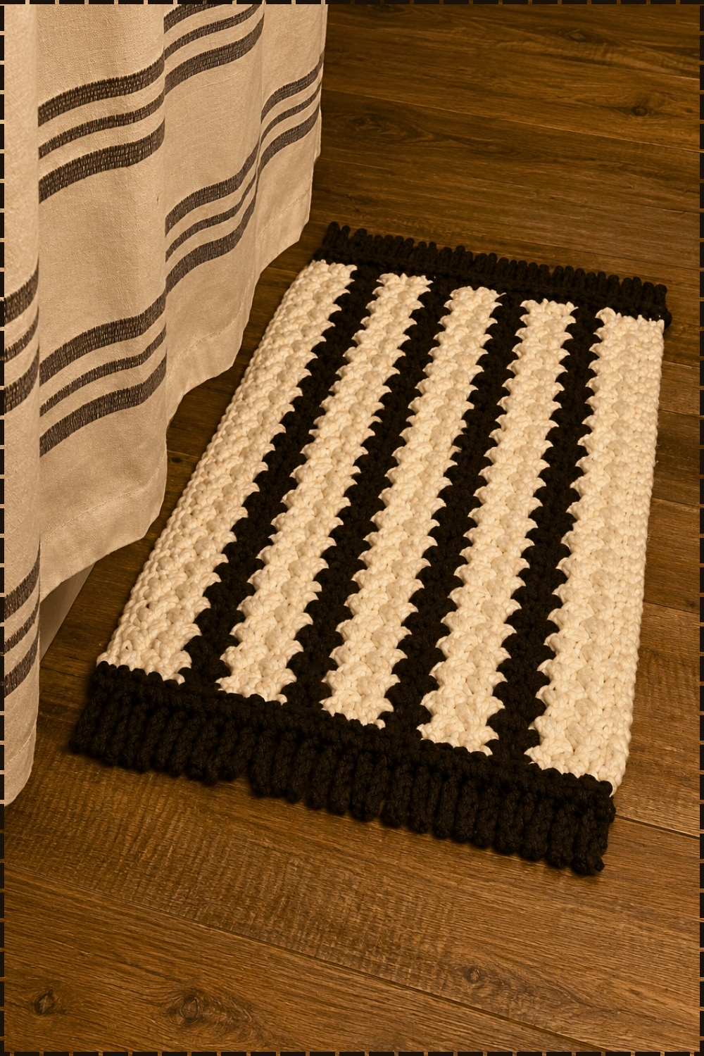 Crochet A Chunky Puffy Bean Stitch Rug Pattern