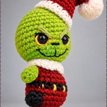 Crochet Baby Grinch Doll 1