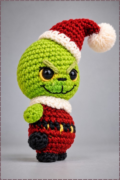 Crochet Baby Grinch Doll 1