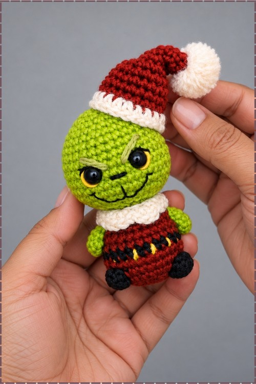 Crochet Baby Grinch Doll 2