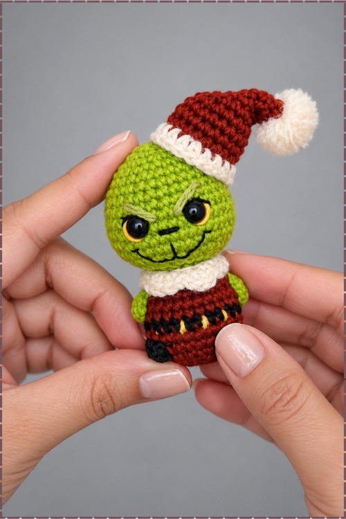 Crochet Baby Grinch Doll 4