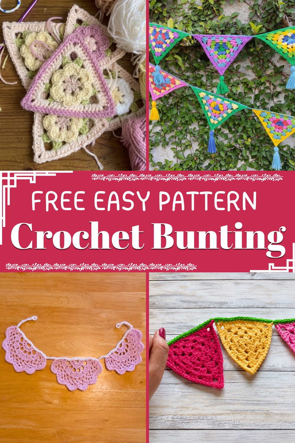 Crochet Bunting FREE EASY PATTERN