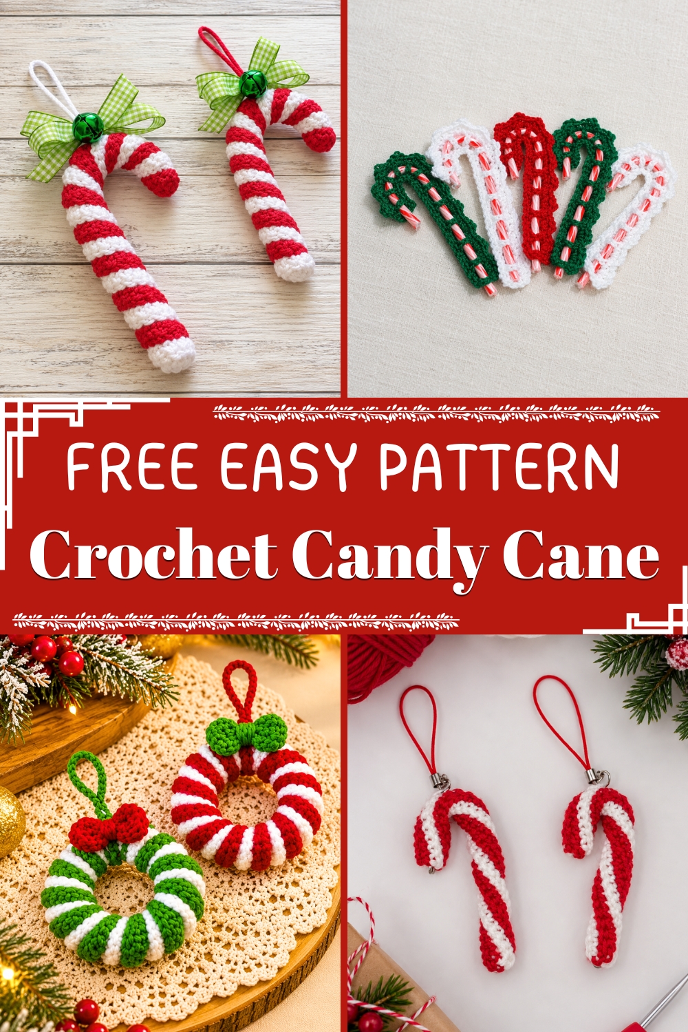 Crochet Candy Cane FREE EASY PATTERN