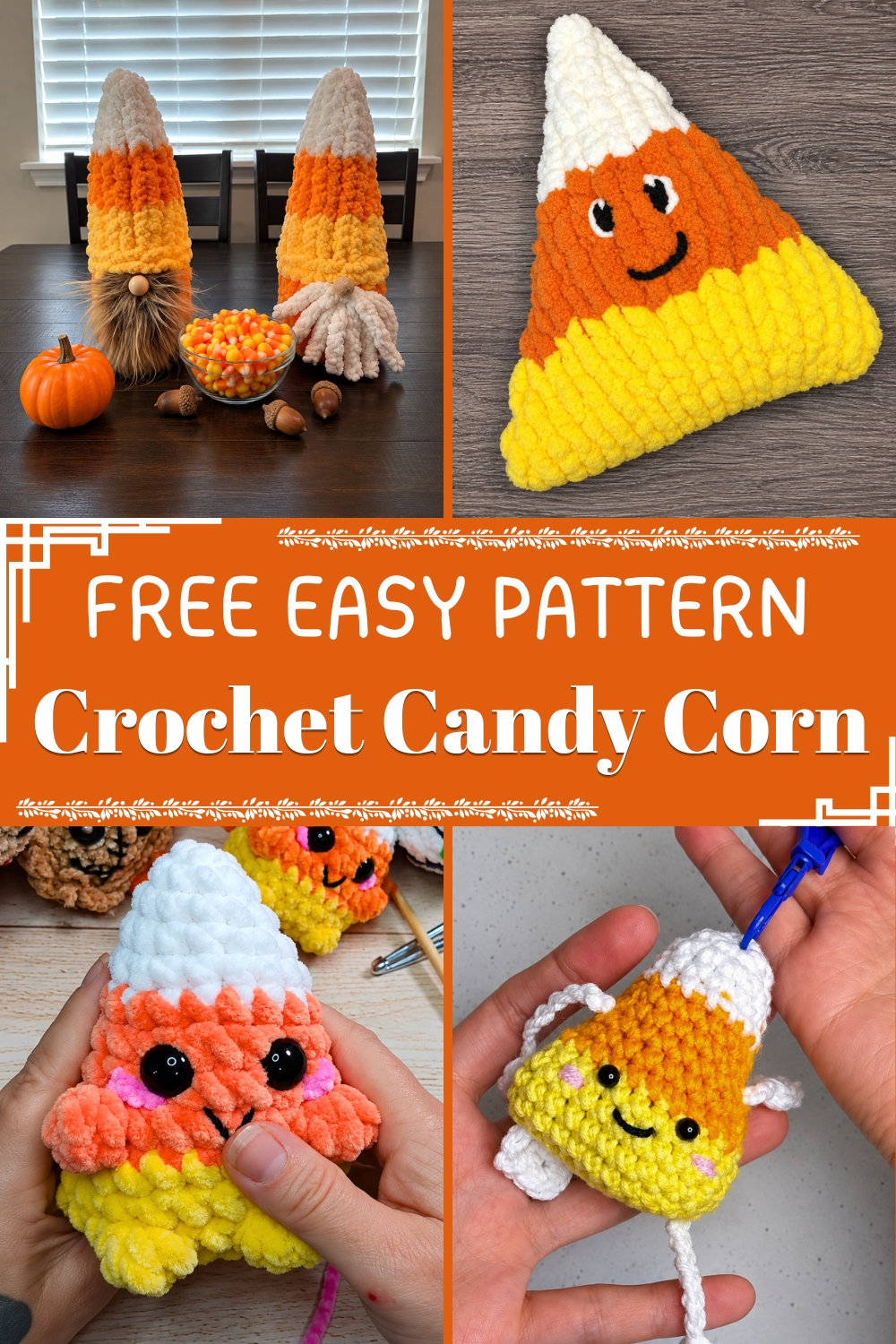 Crochet Candy Corn FREE EASY PATTERN