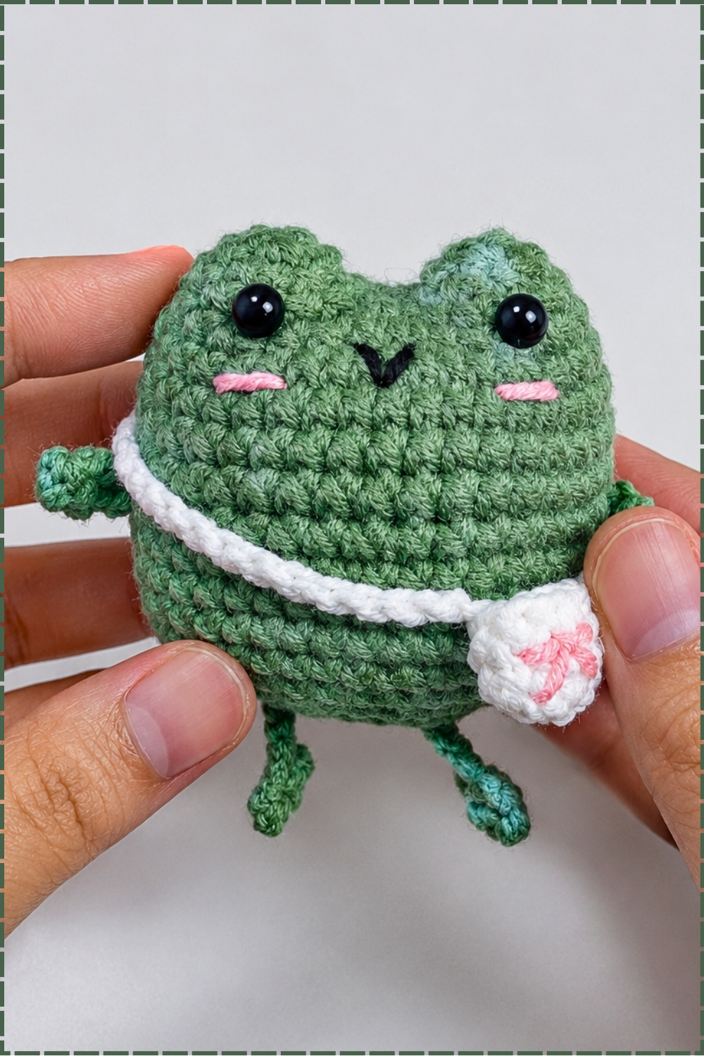 Crochet Charming Frog Keychain Tutorial