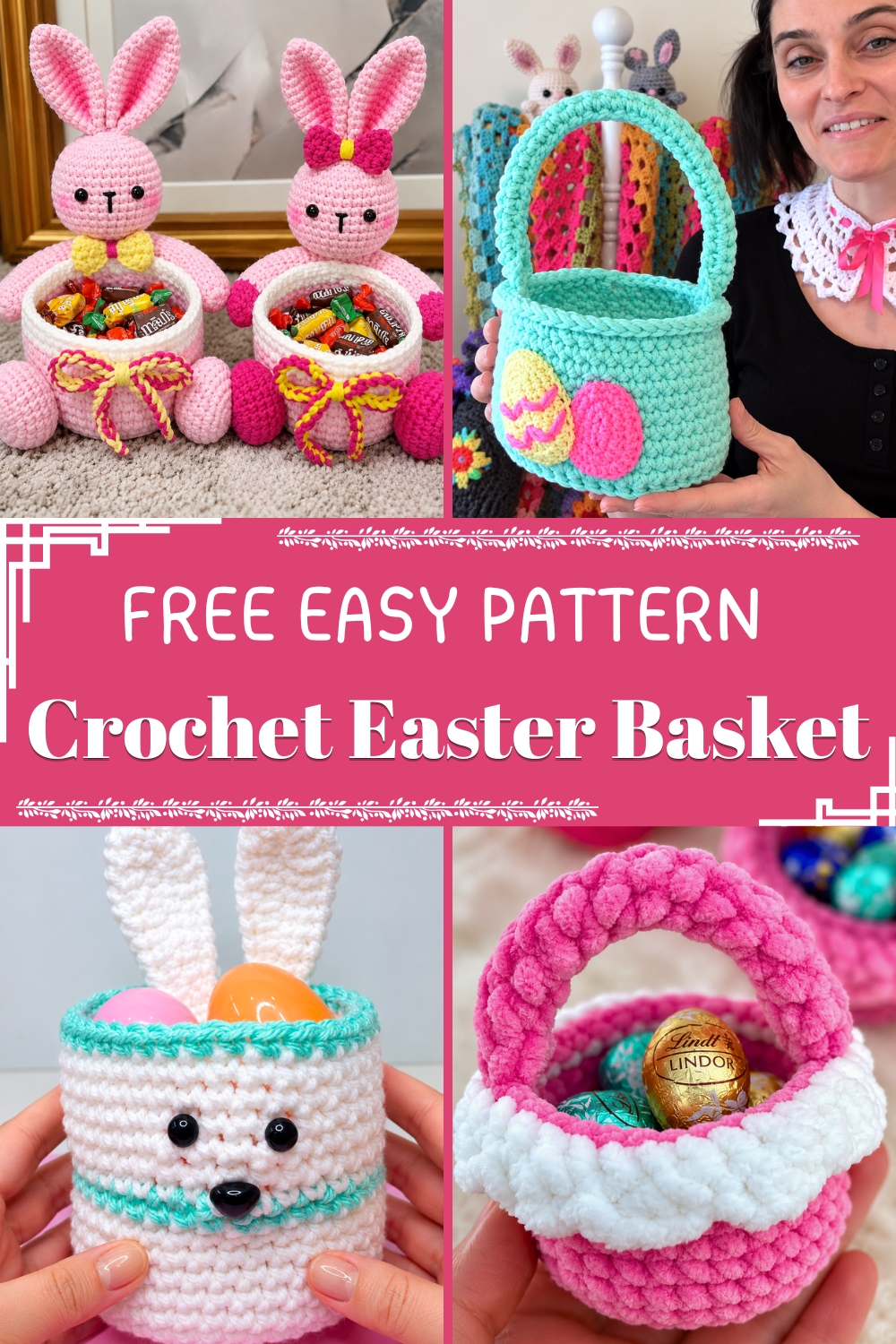 Crochet Easter Basket FREE EASY PATTERN