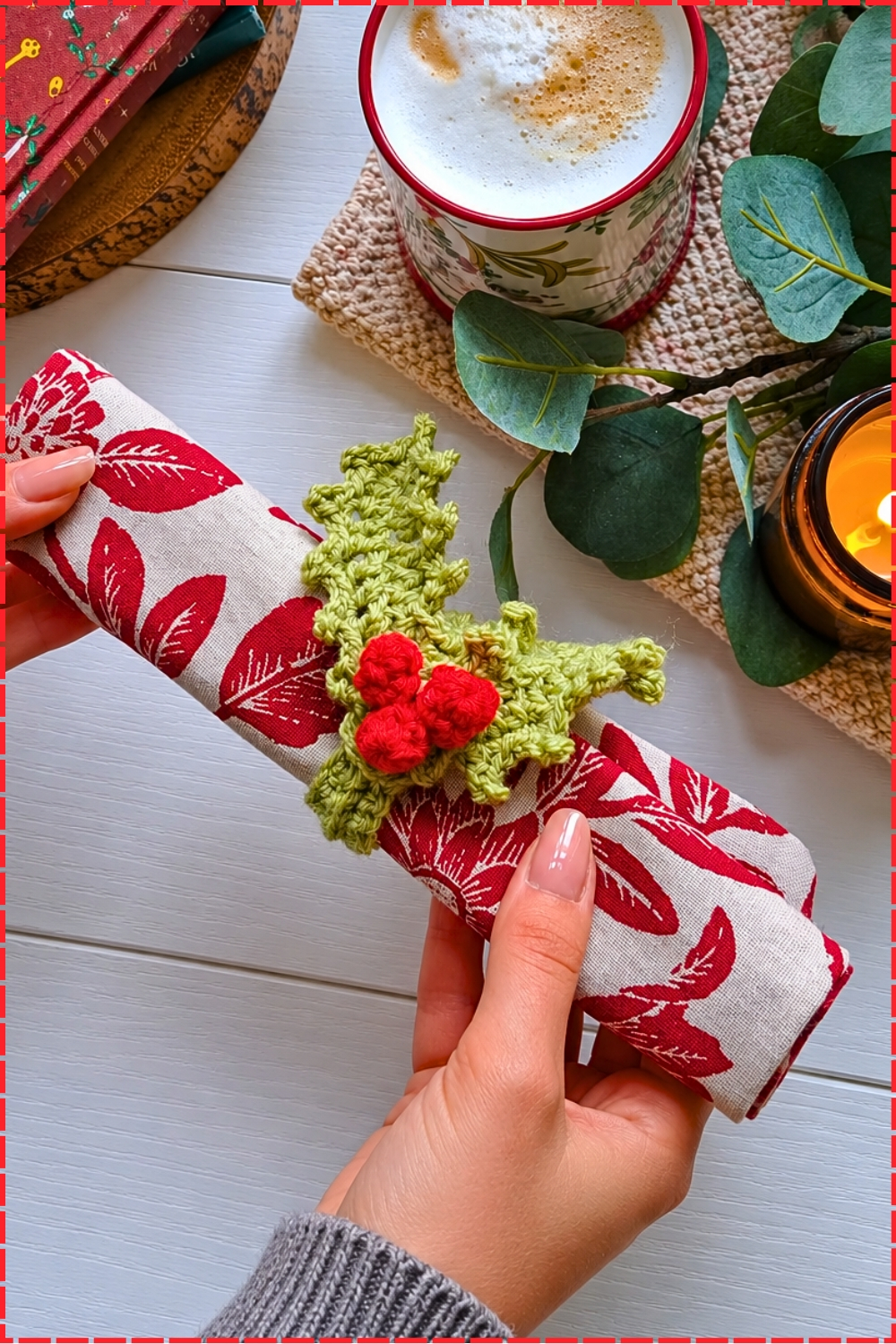 Crochet Festive Christmas Napkin Rings