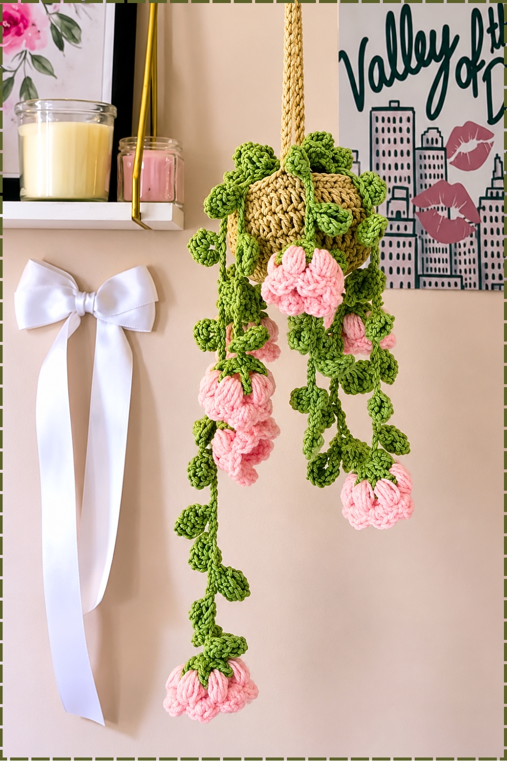 Crochet Flower Hanging Planter