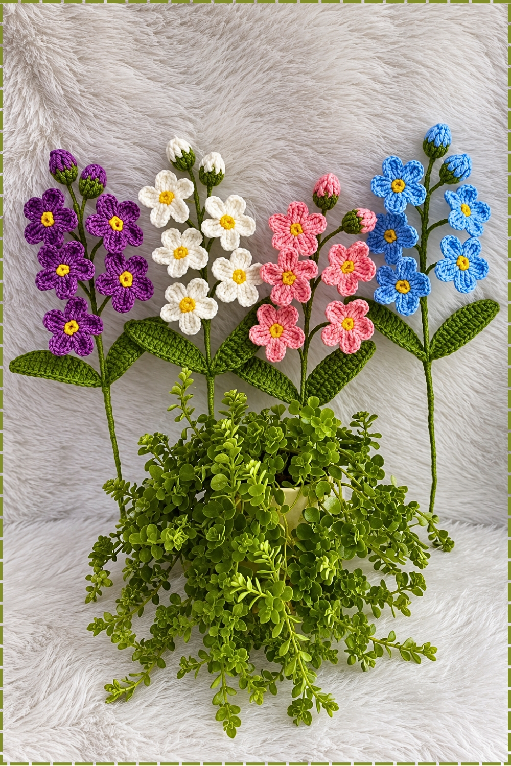 Crochet Forget Me Not Flower