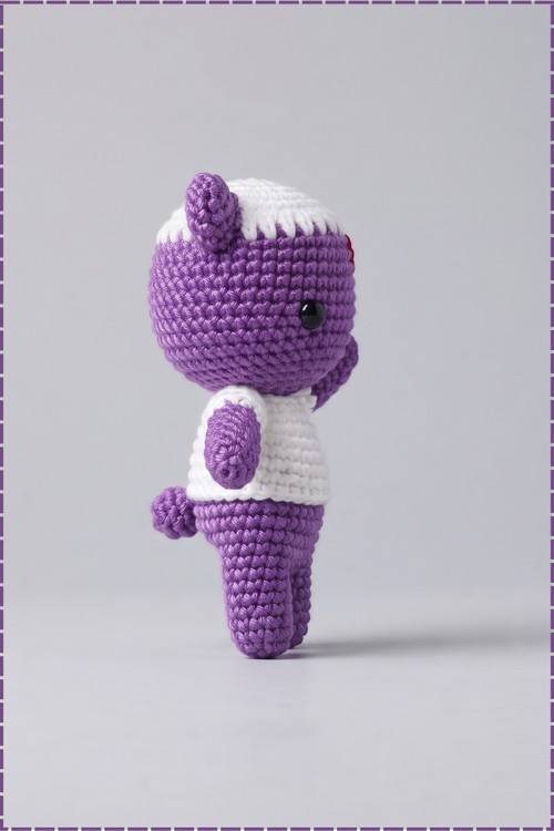 Crochet Franken Cat Doll 1