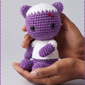 Crochet Franken Cat Doll 2