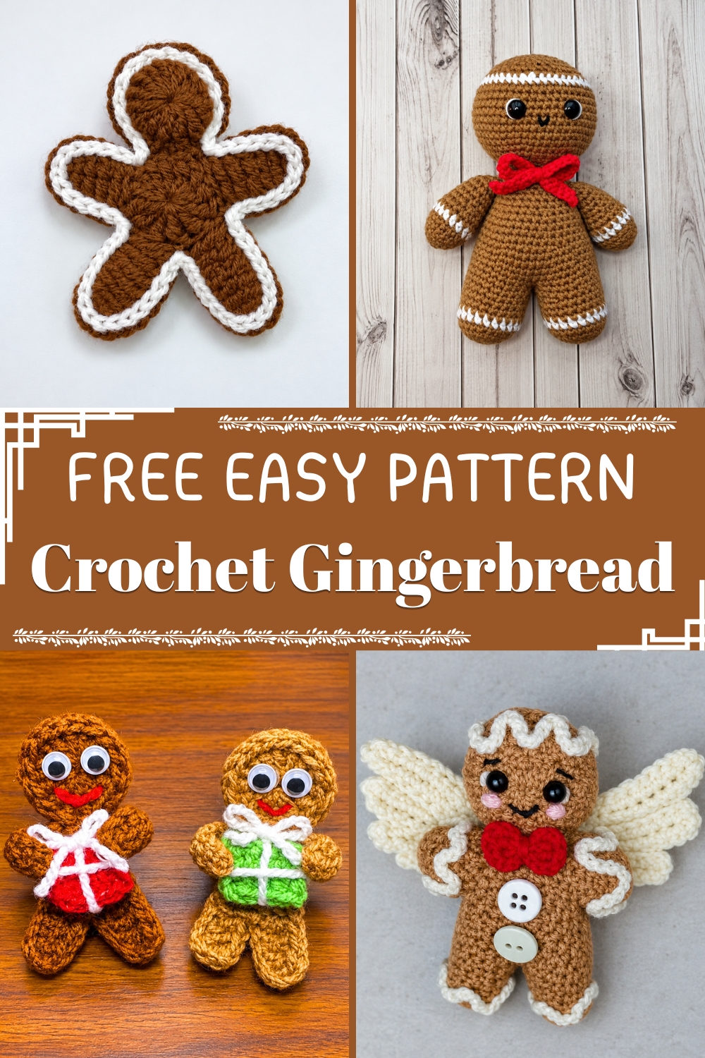 Crochet Gingerbread FREE EASY PATTERN