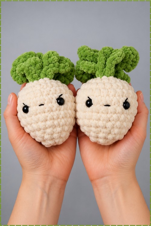 Crochet Grumpy Turnip Plushie 1