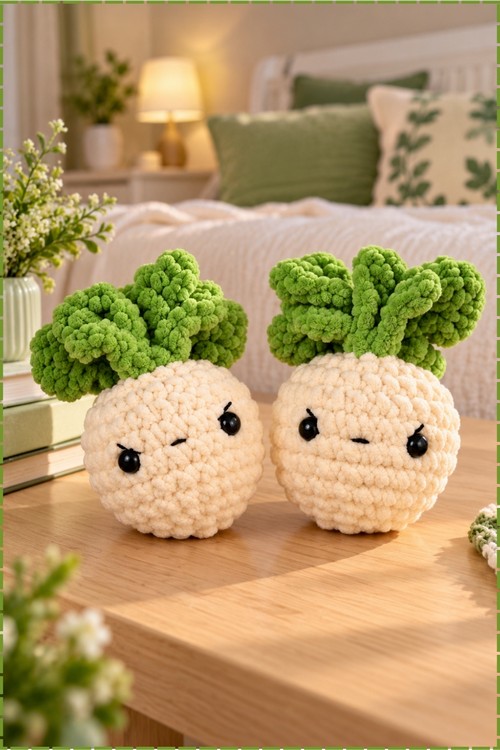 Crochet Grumpy Turnip Plushie 2