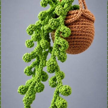 Crochet Hanging Plant Pot 1