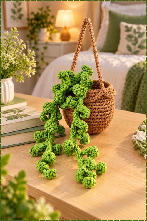 Crochet Hanging Plant Pot 3