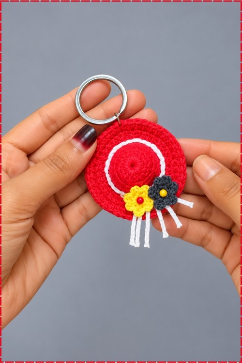 Crochet Hat Keychain 2
