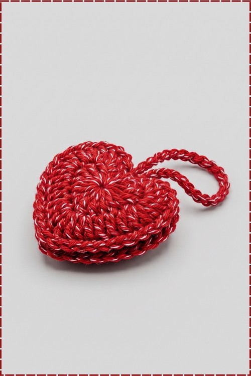 Crochet Heart Keychain 3
