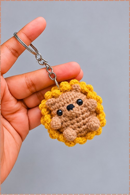 Crochet Hedgehog Keychain 4