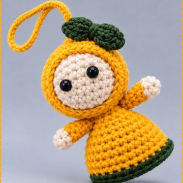 Crochet Hijab Doll Keychain 3