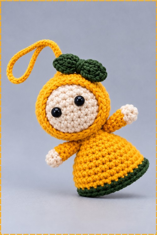 Crochet Hijab Doll Keychain 3
