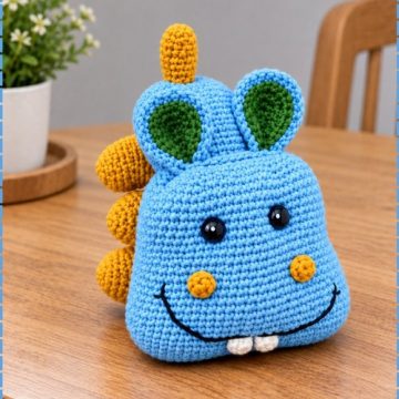 Crochet Hippo Plush 3