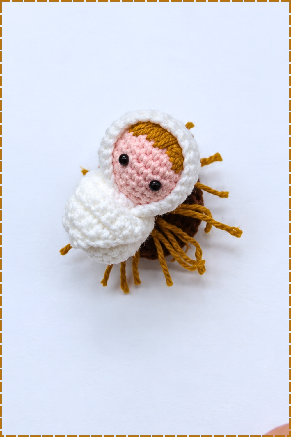 Crochet Holy Family Nativity With Rounded Robes