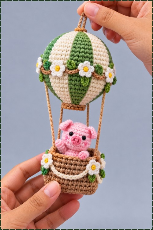 Crochet Hot Air Balloon Amigurumi 3