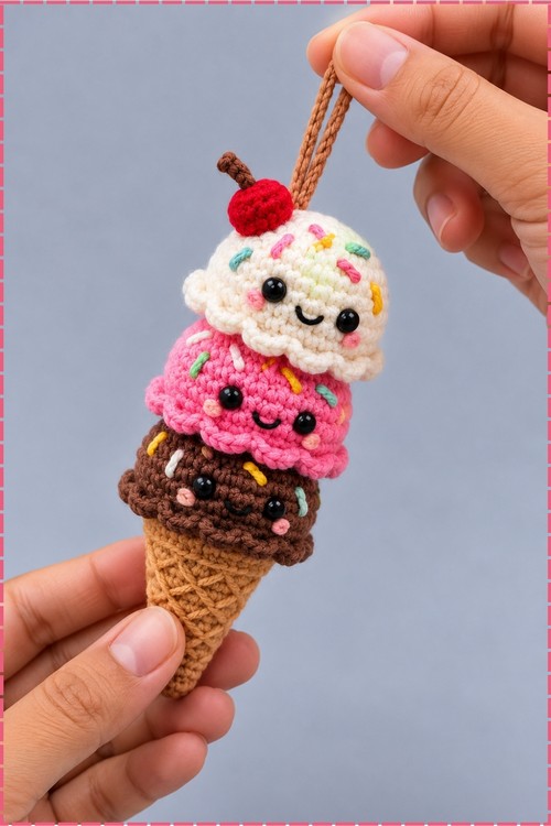 Crochet Ice Cream Amigurumi 1