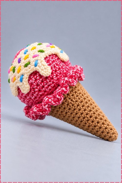 Crochet Ice Cream Cone 4