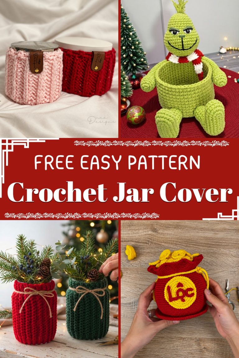 Crochet Jar Covers Free Patterns To Upcycle Old Glass Jars - All Things ...