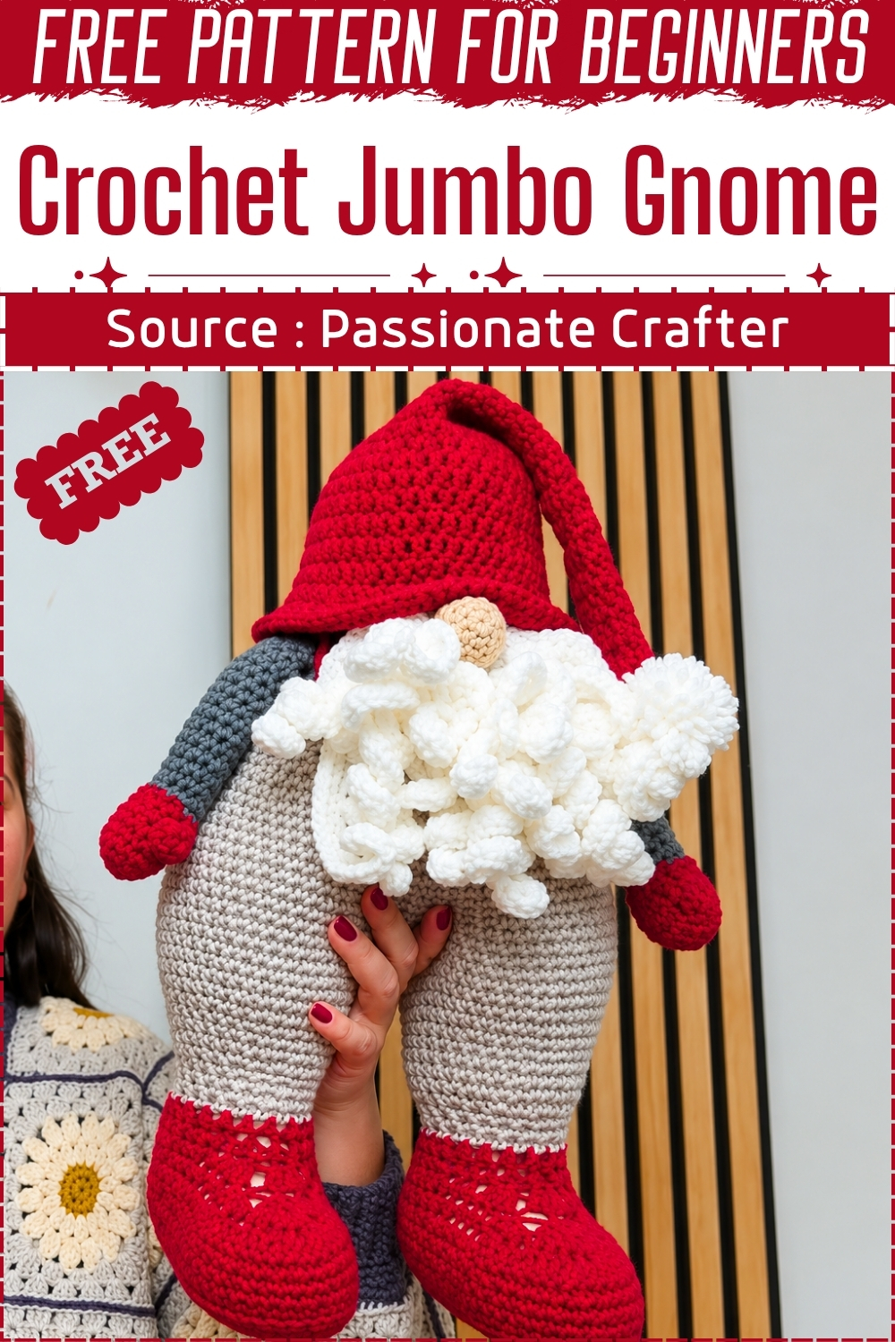 Crochet Jumbo Gnome