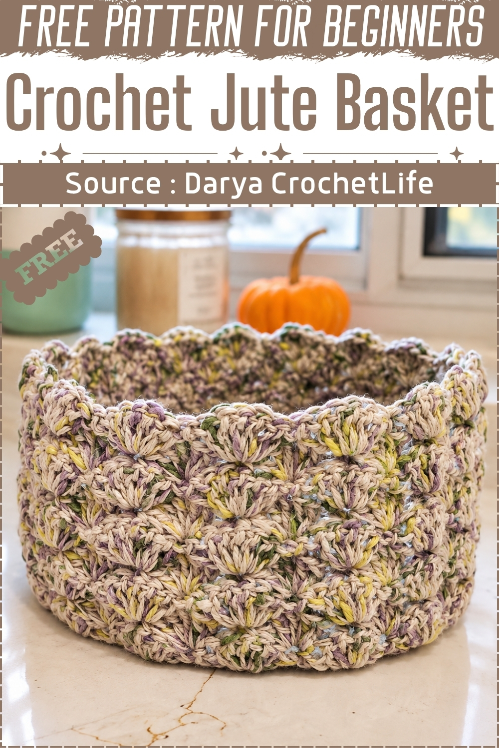 Crochet Jute Basket