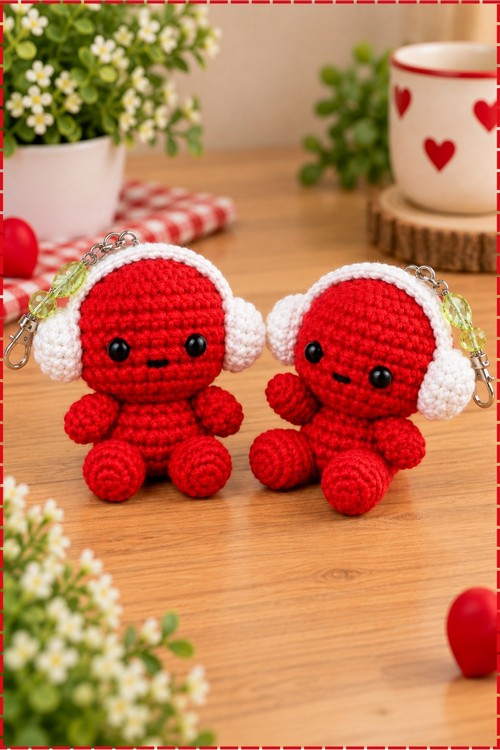 Crochet Keychain Smiski Amigurumi 1