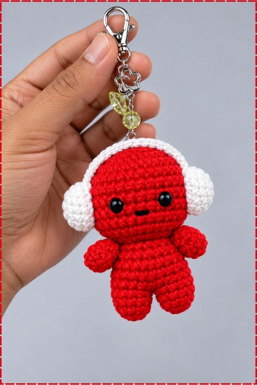 Crochet Keychain Smiski Amigurumi 3