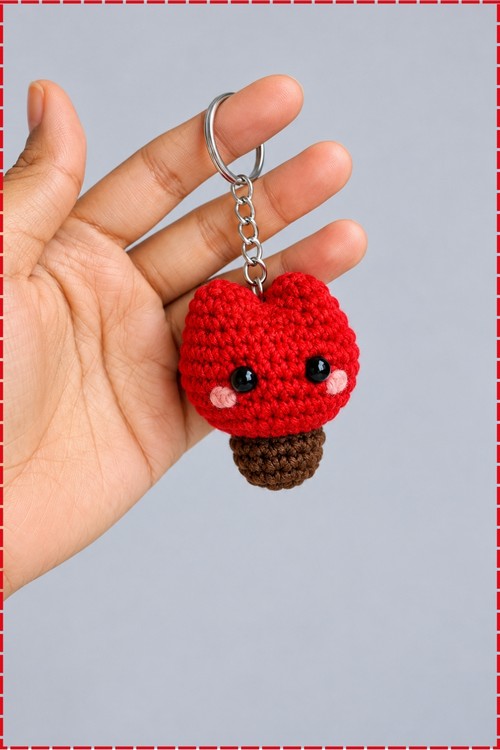 Crochet Keychain Tulip Flower 4