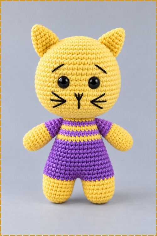 Crochet Kitty Cat Amigurumi Doll 1