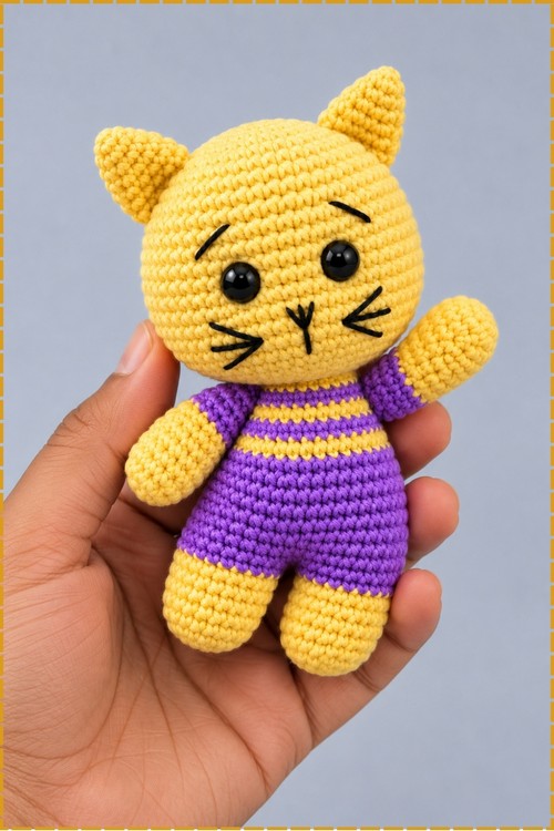 Crochet Kitty Cat Amigurumi Doll 3