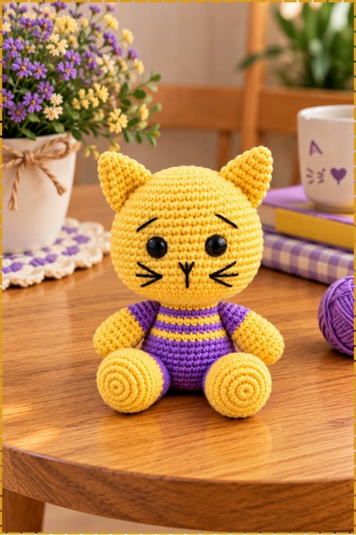 Crochet Kitty Cat Amigurumi Doll 4