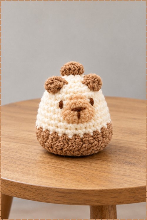 Crochet Kitty Hat Keychain 2