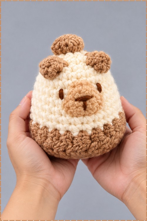 Crochet Kitty Hat Keychain 3