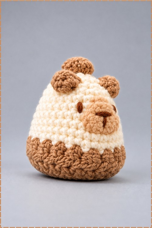 Crochet Kitty Hat Keychain 4