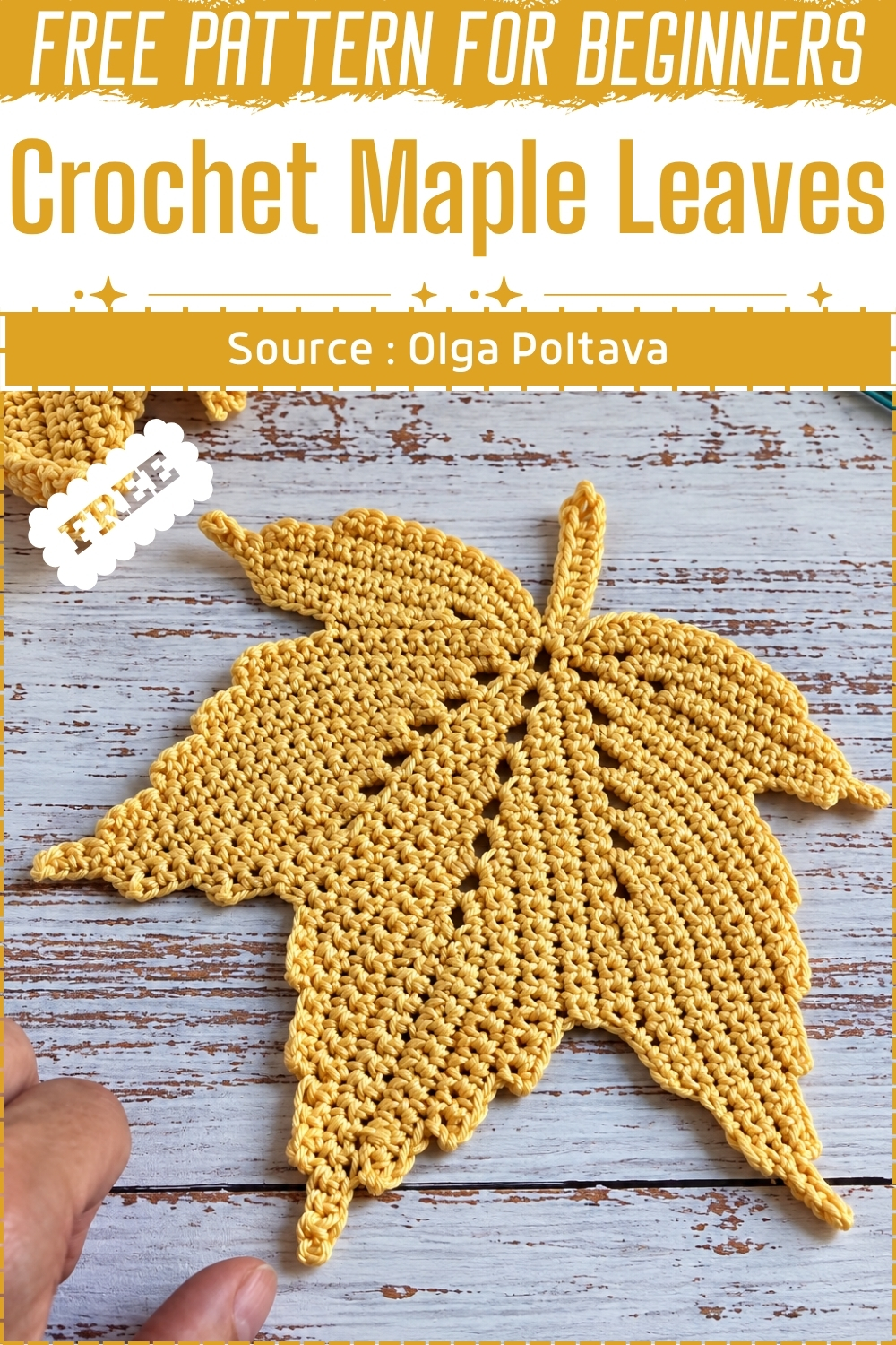 Crochet Maple Leaves